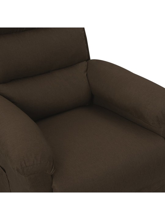 Polohovací křeslo tmavě hnědé textil