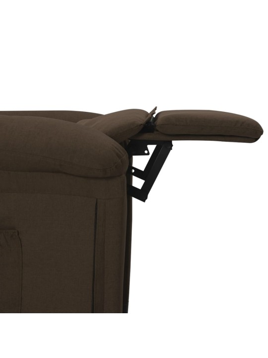 Polohovací křeslo tmavě hnědé textil