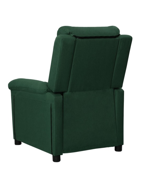 Polohovací křeslo tmavě zelené textil