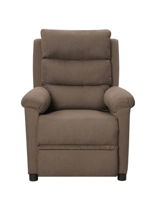 Polohovací křeslo taupe textil