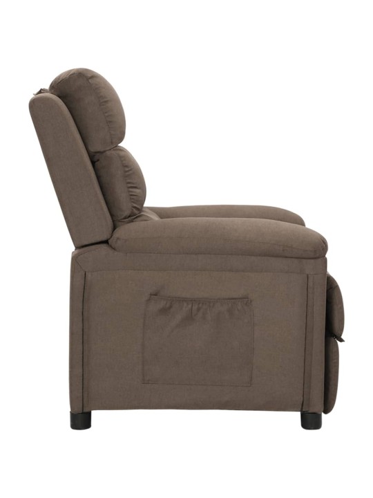 Polohovací křeslo taupe textil