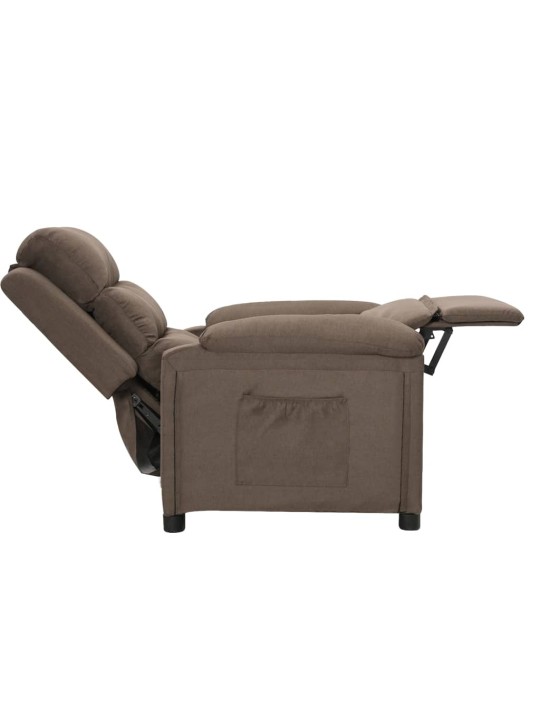 Polohovací křeslo taupe textil