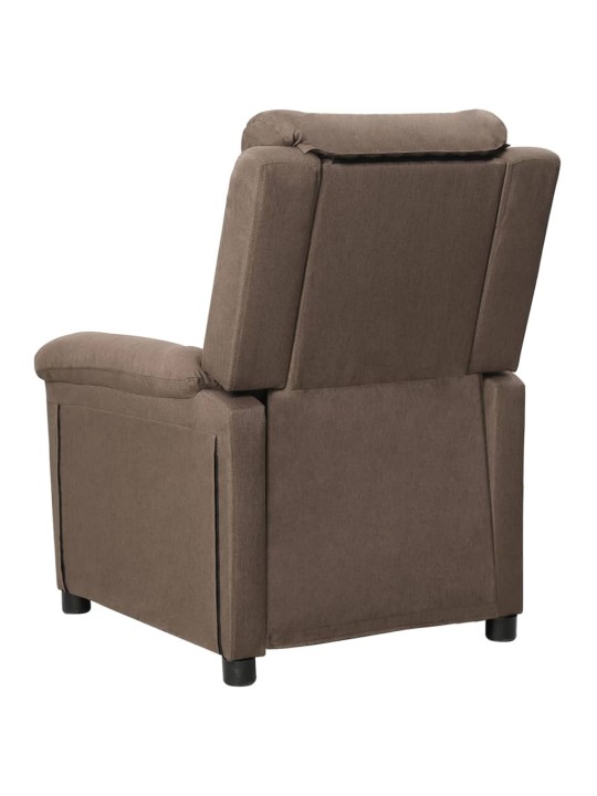 Polohovací křeslo taupe textil