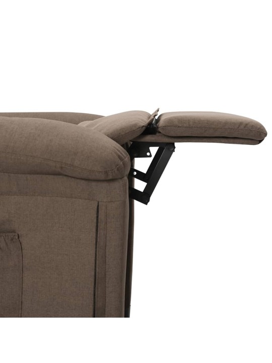 Polohovací křeslo taupe textil