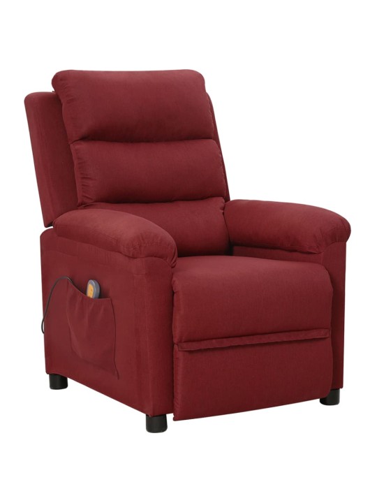 Masážní křeslo vínové textil