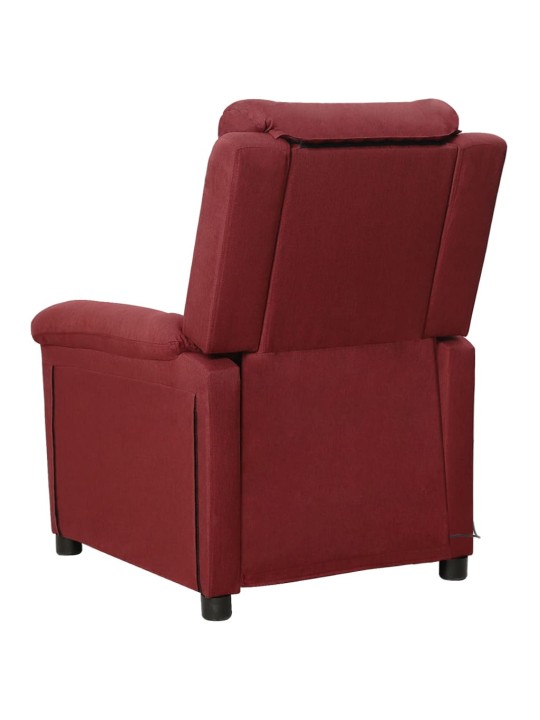 Masážní křeslo vínové textil