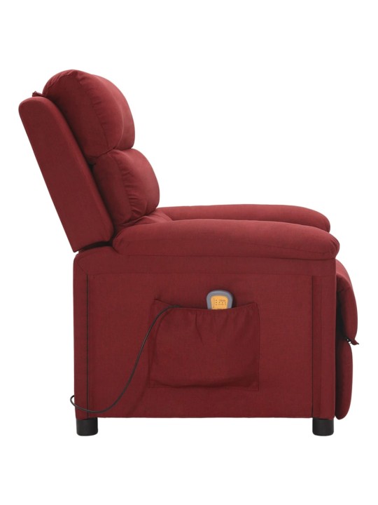 Masážní křeslo vínové textil