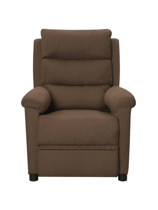 Masážní křeslo hnědé textil