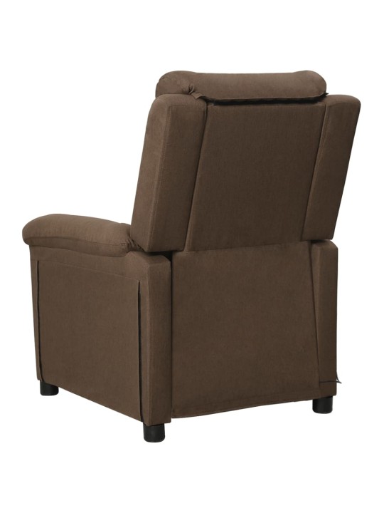 Masážní křeslo hnědé textil
