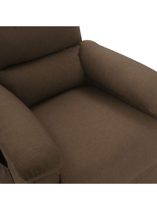 Masážní křeslo hnědé textil