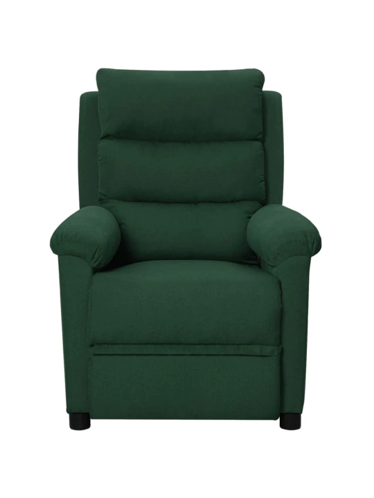 Masážní křeslo tmavě zelené textil