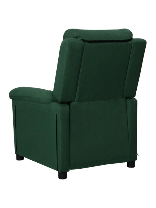Masážní křeslo tmavě zelené textil