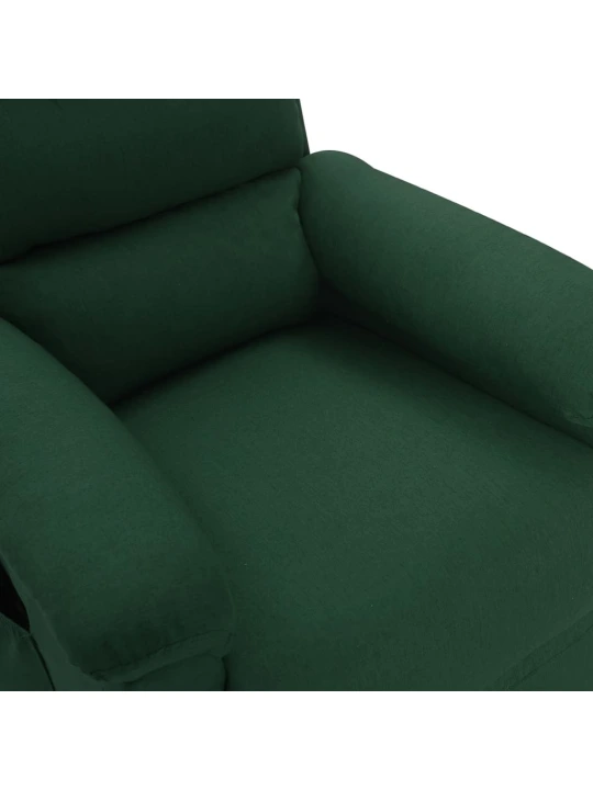 Masážní křeslo tmavě zelené textil
