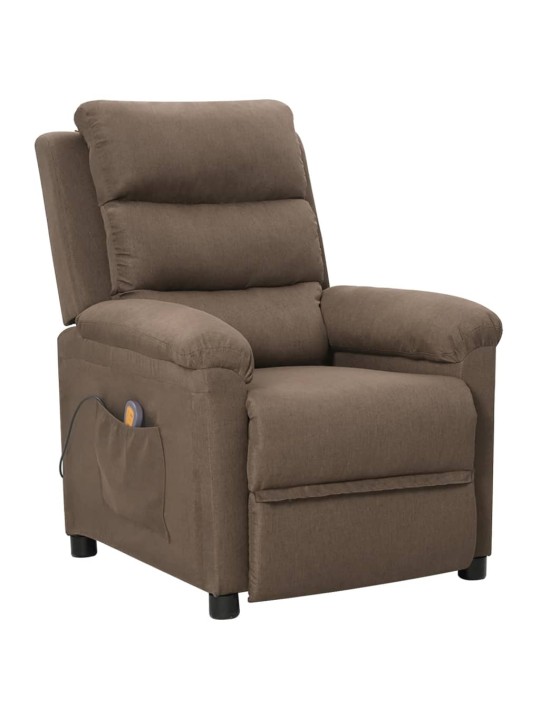 Masážní křeslo taupe textil