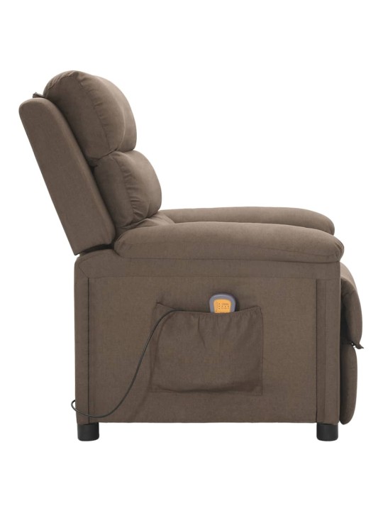 Masážní křeslo taupe textil