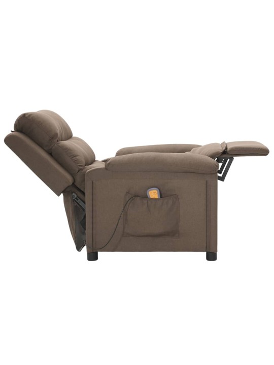 Masážní křeslo taupe textil