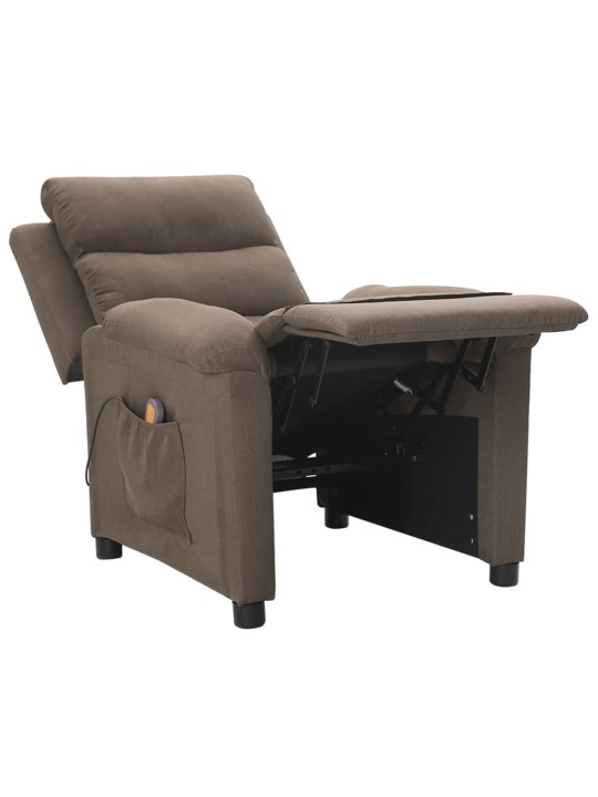 Masážní křeslo taupe textil