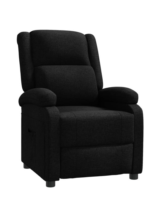 Polohovací křeslo černé textil