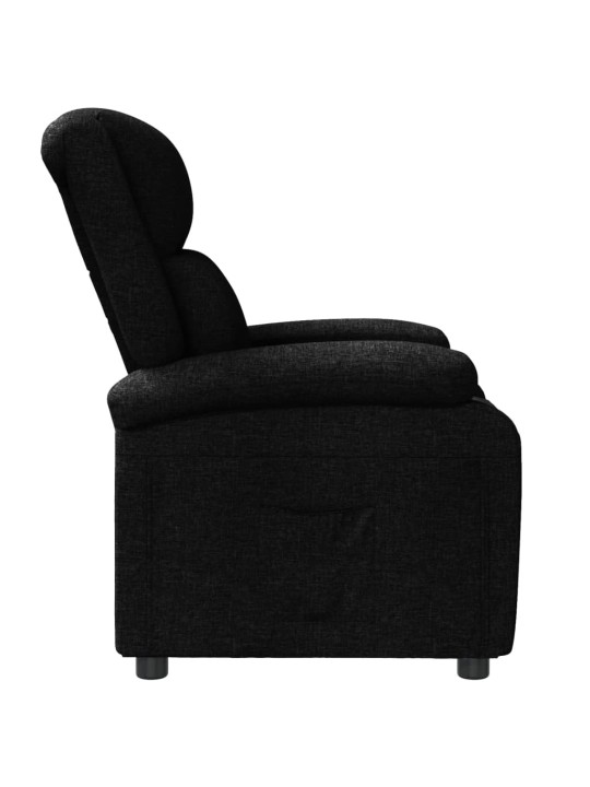 Polohovací křeslo černé textil