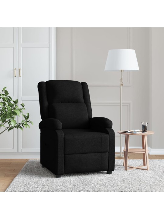 Polohovací křeslo černé textil
