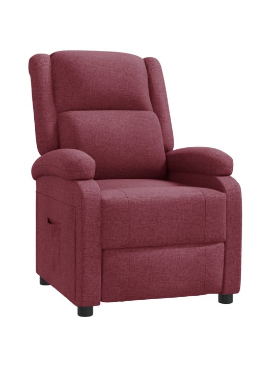 Polohovací křeslo vínové textil