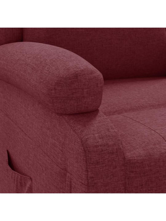 Polohovací křeslo vínové textil