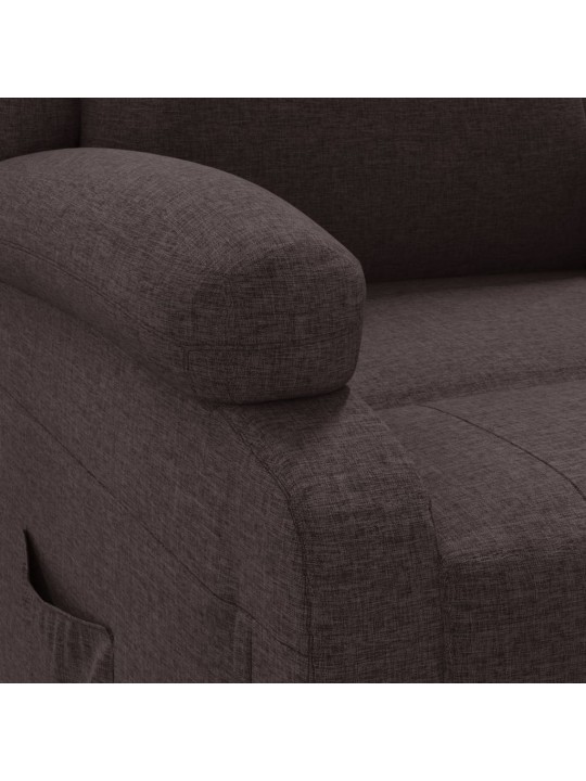 Polohovací křeslo tmavě hnědé textil