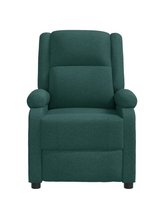 Polohovací křeslo tmavě zelené textil