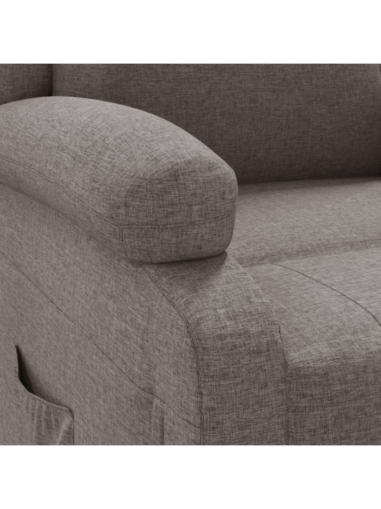 Polohovací křeslo taupe textil
