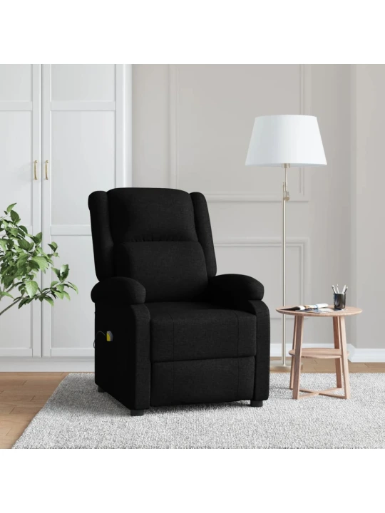 Masážní křeslo ušák černé textil