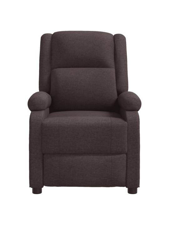 Masážní křeslo ušák tmavě hnědé textil