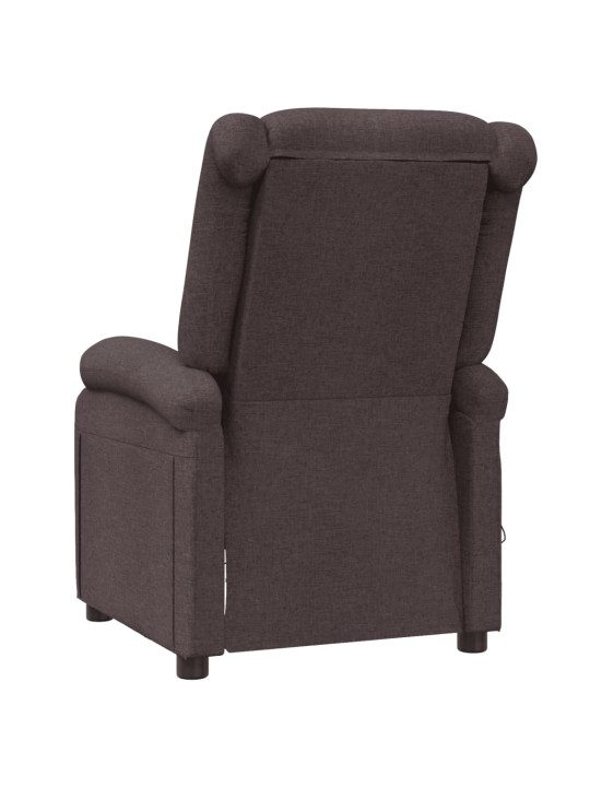 Masážní křeslo ušák tmavě hnědé textil