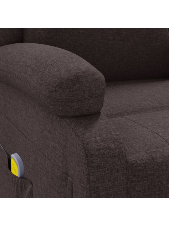 Masážní křeslo ušák tmavě hnědé textil