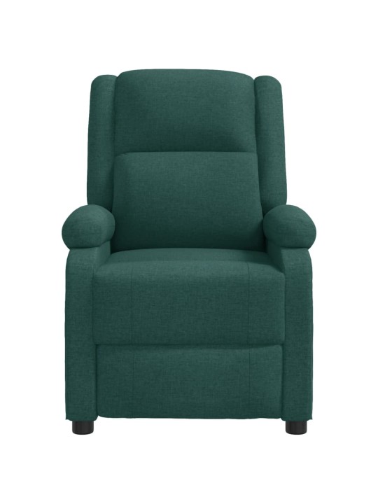 Masážní křeslo ušák tmavě zelené textil