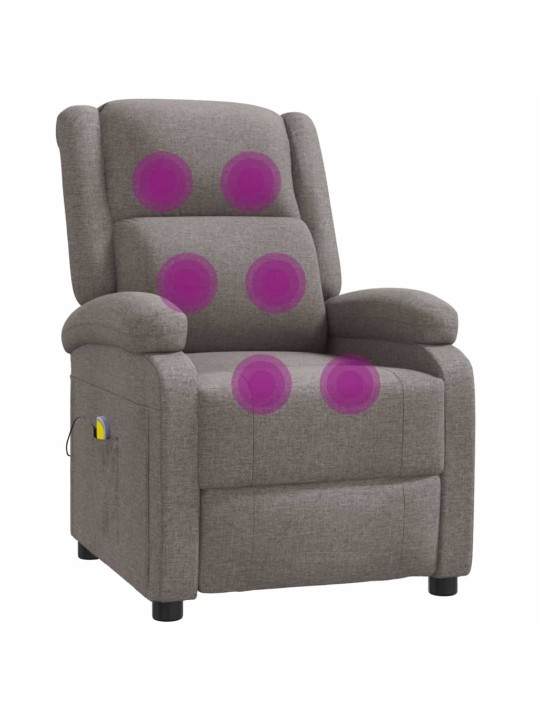 Masážní křeslo ušák taupe textil