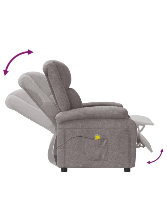 Masážní křeslo ušák taupe textil