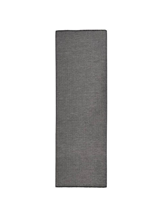 Venkovní hladce tkaný koberec 80 x 250 cm šedá