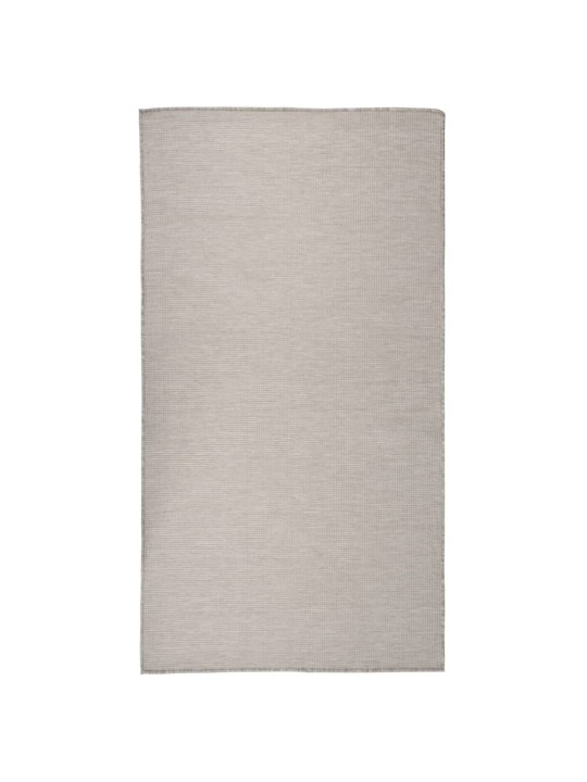 Venkovní hladce tkaný koberec 80x150 cm taupe
