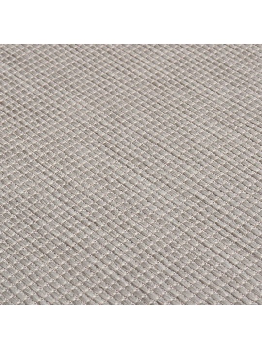 Venkovní hladce tkaný koberec 80x150 cm taupe