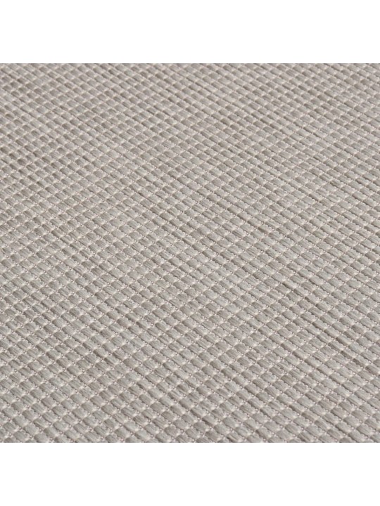 Venkovní hladce tkaný koberec 100x200 cm taupe