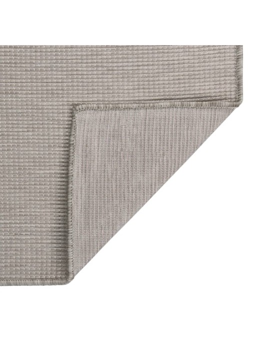 Venkovní hladce tkaný koberec 120x170 cm taupe