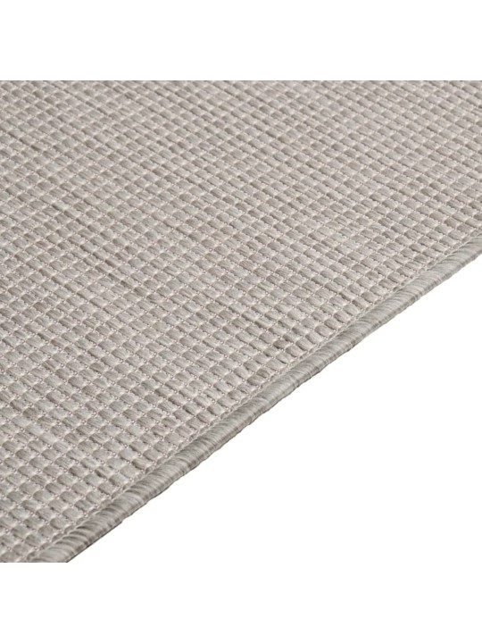 Venkovní hladce tkaný koberec 120x170 cm taupe