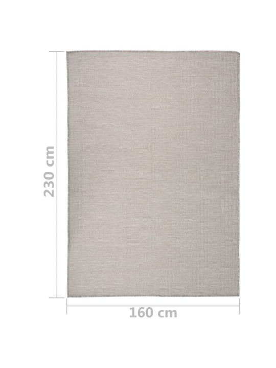 Venkovní hladce tkaný koberec 160x230 cm taupe