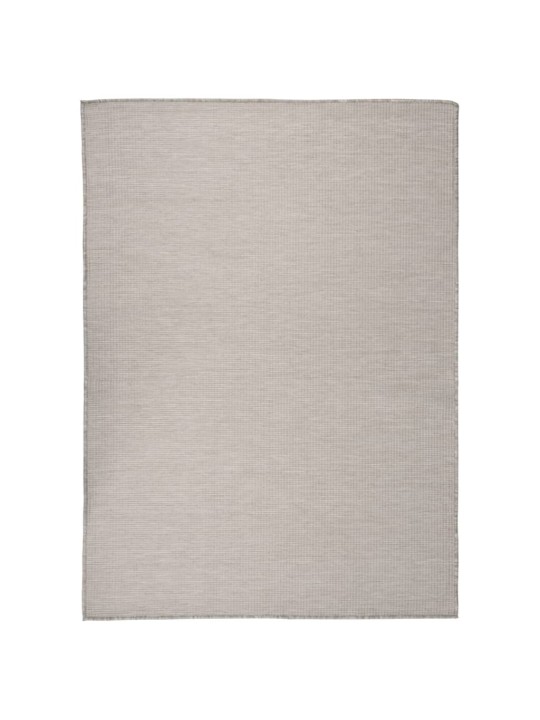 Venkovní hladce tkaný koberec 200x280 cm taupe