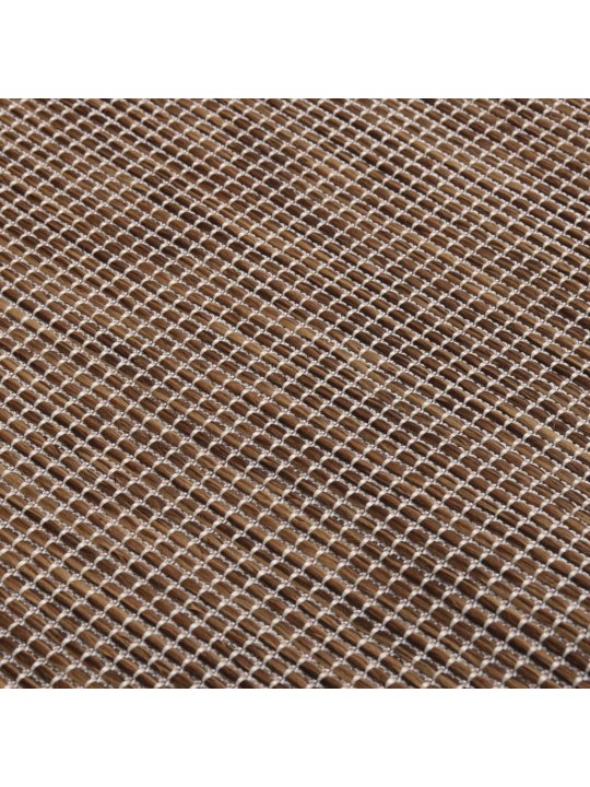 Venkovní hladce tkaný koberec 160x230 cm hnědá