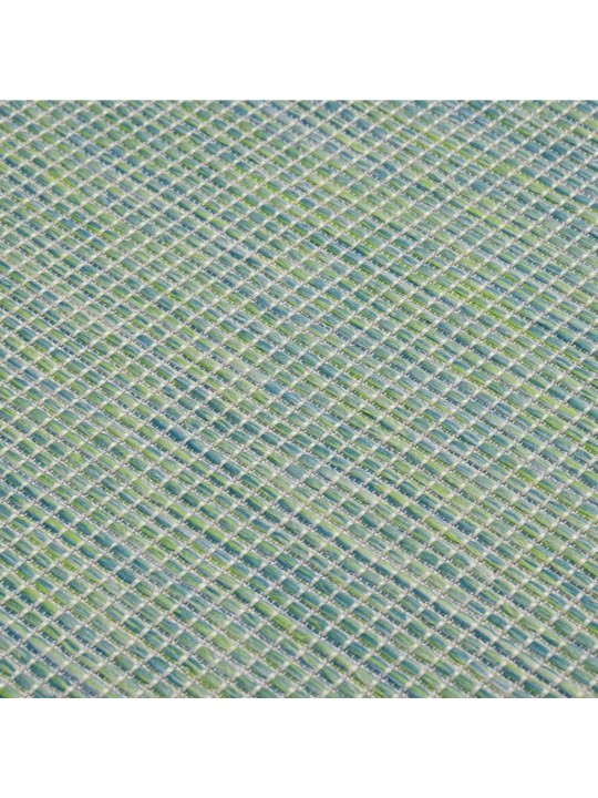 Venkovní hladce tkaný koberec 160x230 cm tyrkysová