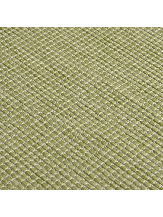 Venkovní hladce tkaný koberec 80x150 cm zelená