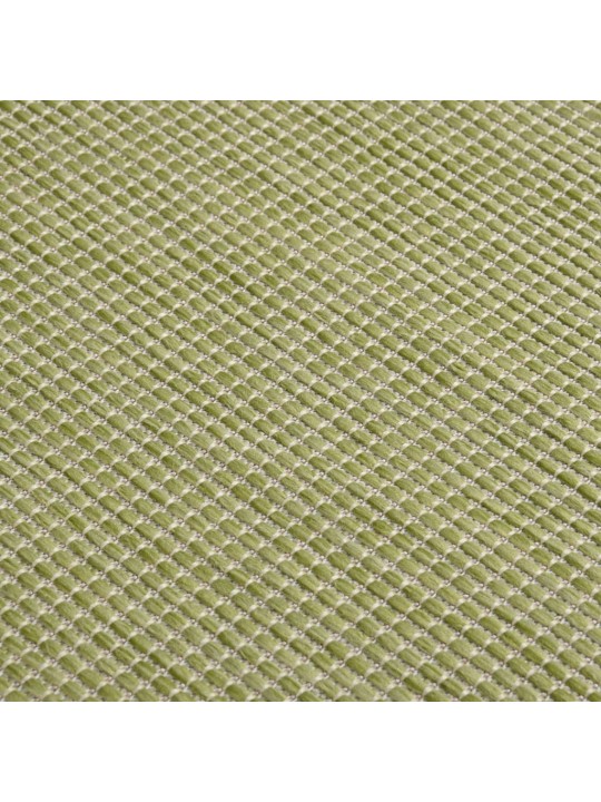Venkovní hladce tkaný koberec 160x230 cm zelená