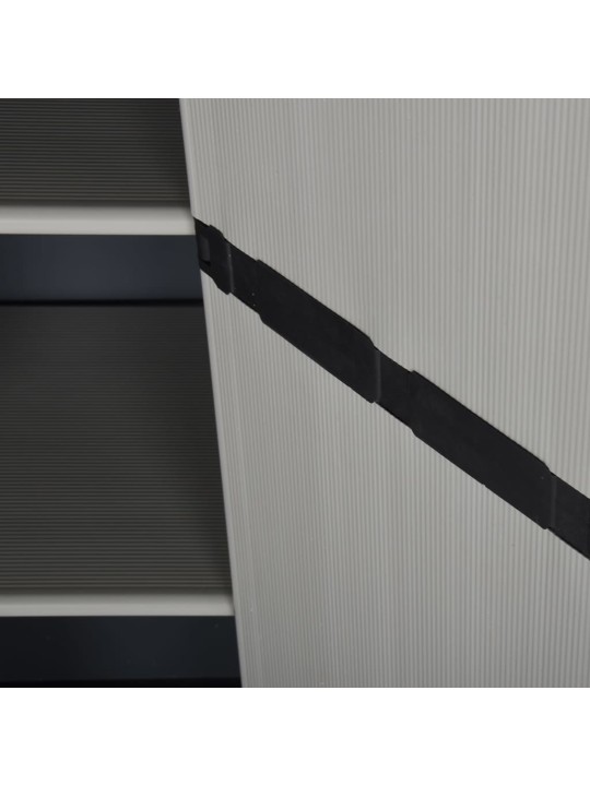 Zahradní úložná skříň se 3 policemi šedá a černá 68x40x168 cm