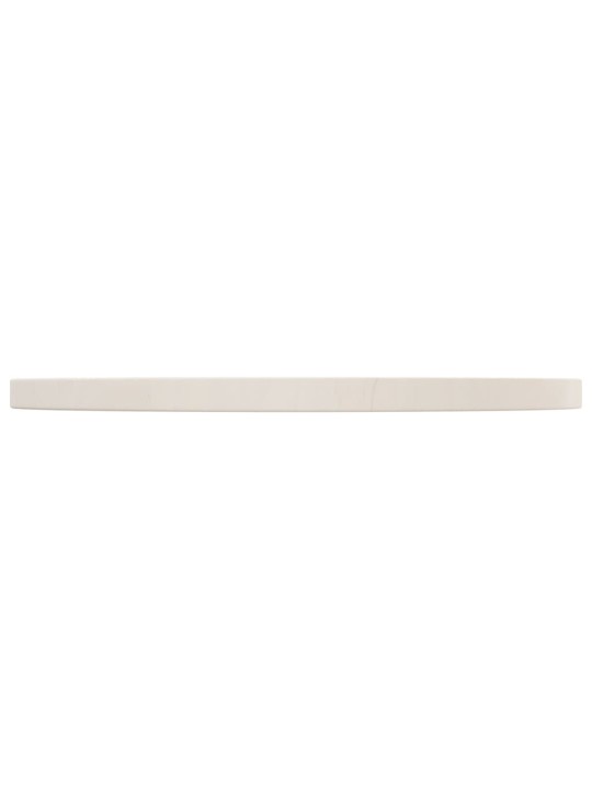 Stolní deska bílá Ø 50 x 2,5 cm masivní borové dřevo